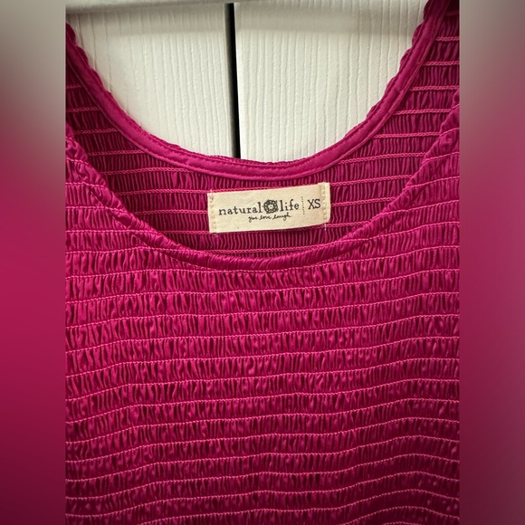 Natural Life Olivia Magenta Smocked Maxi Dress - Picture 3 of 4